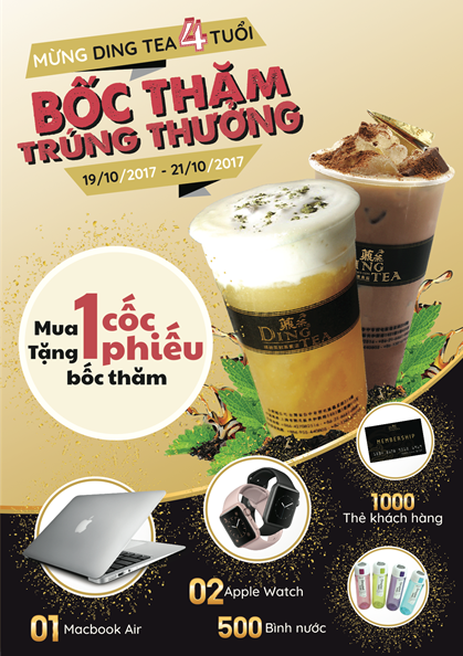bốc thăm may mắn trà sữa