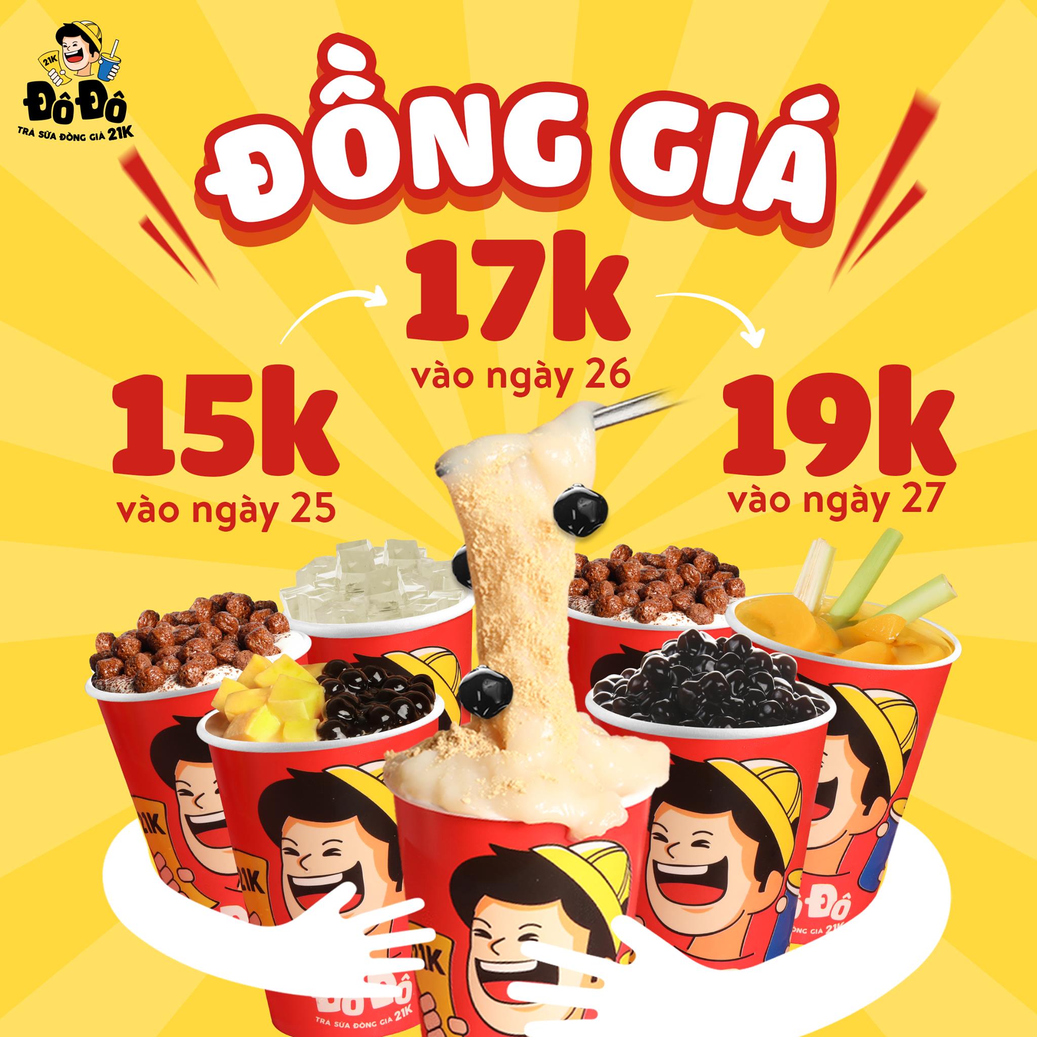 chương trình khuyến mãi trà sữa đồng giá
