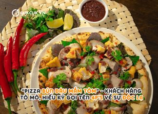 Pizza bún đậu mắm tôm – Khách hàng hiếu kỳ gọi tên 4P’s về sự độc lạ