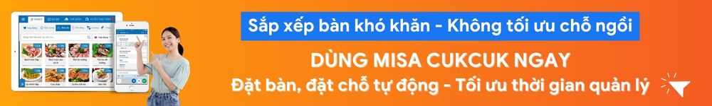 Dùng thử MISA CukCuk đặt bàn đặt chỗ