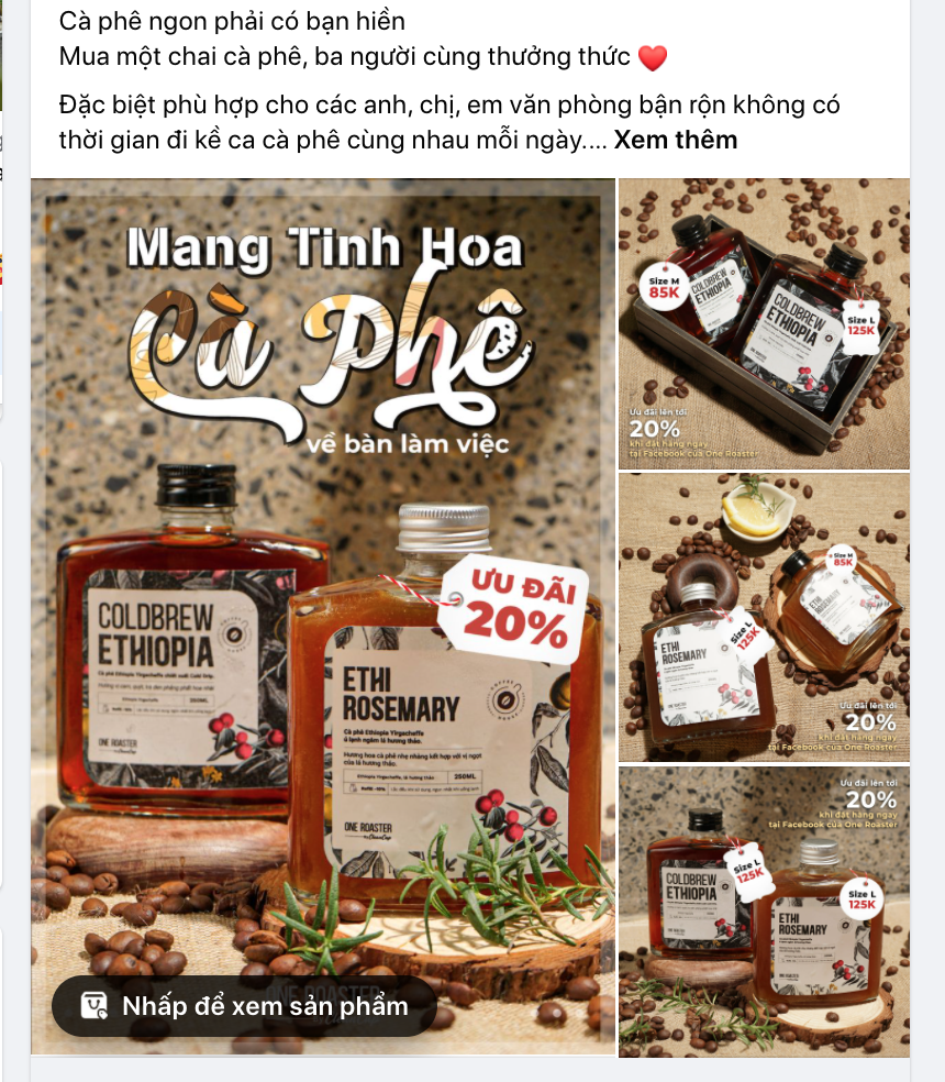 mẫu quảng cáo đồ uống kết hợp với ứng dụng mua hàng