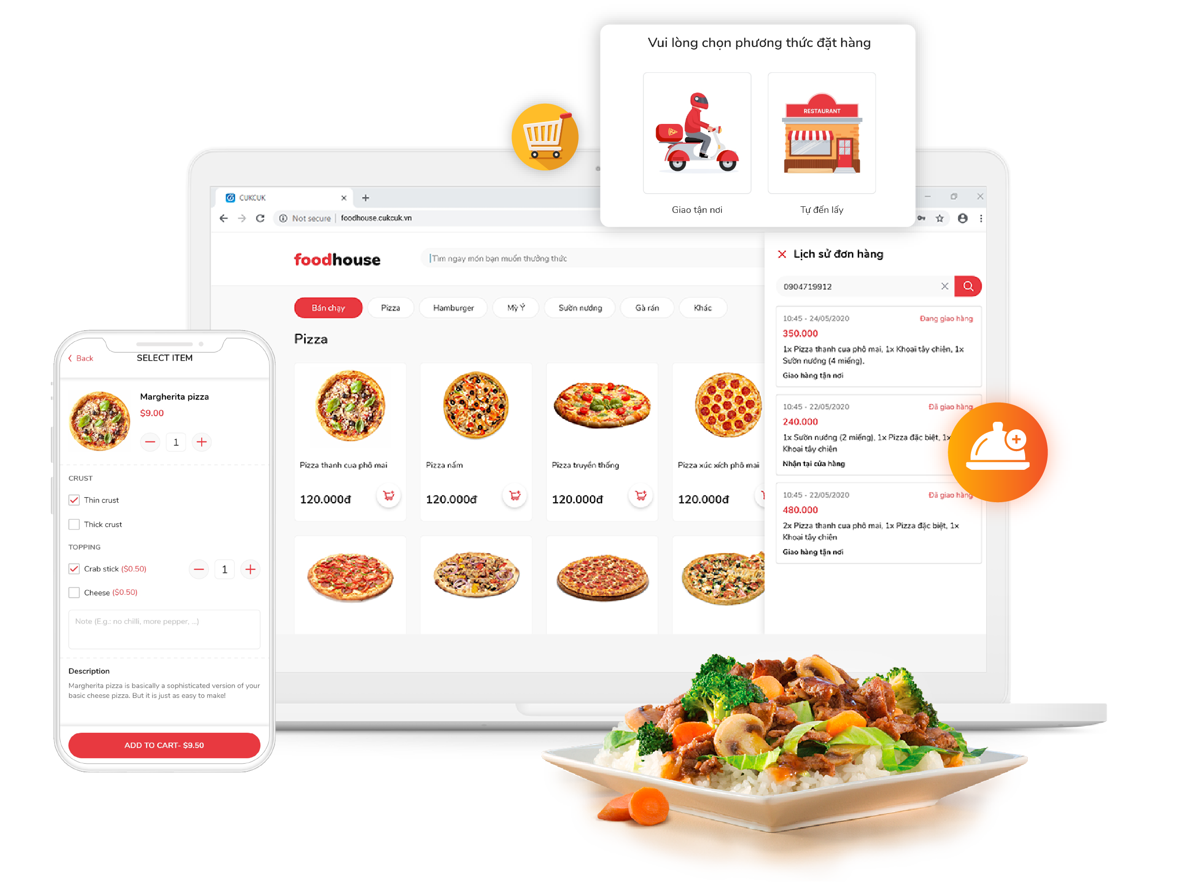 Website đặt hàng online CukCuk Web
