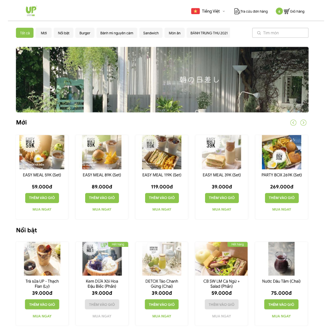 bán hàng trên app giao đồ ăn và website order