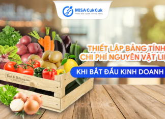 Thiết lập bảng tính chi phí nguyên vật liệu (COGs) trong kinh doanh F&B