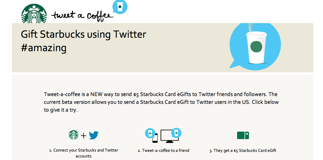 Chiến lược kinh doanh marketing tweet-a-coffee của Starbucks 