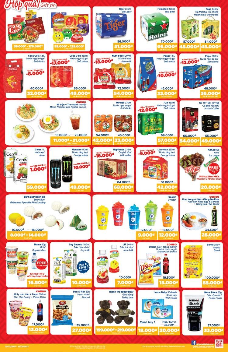 thực đơn circle k