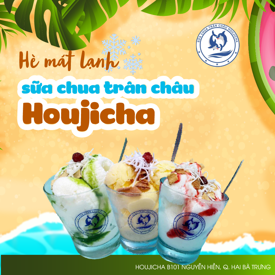 thương hiệu sữa chua trân châu Houjicha nhượng quyền