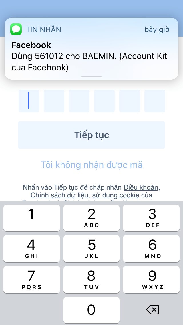 Mã đăng nhập app Baemin