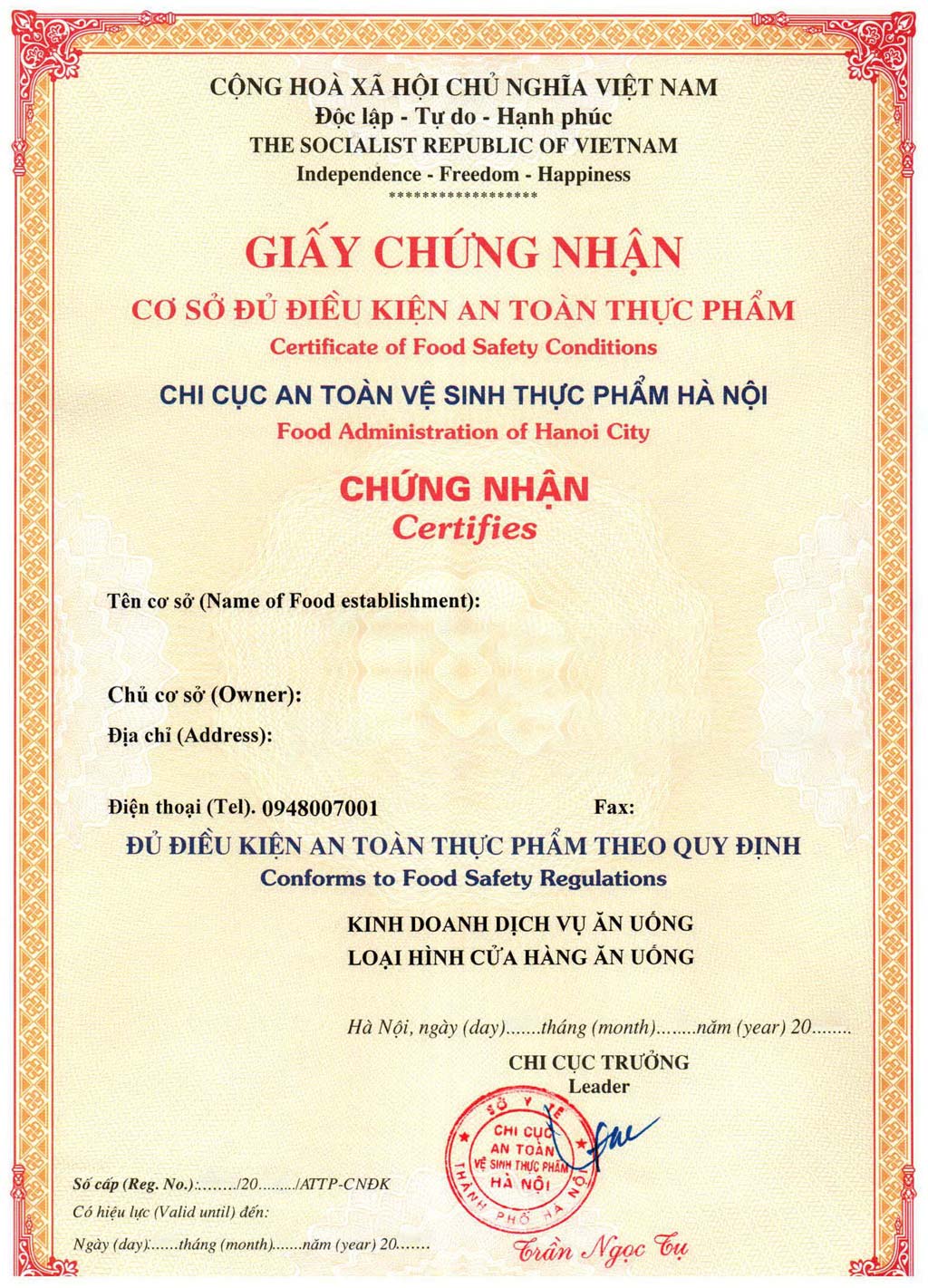Thủ tục xin giấy phép kinh doanh quán cafe