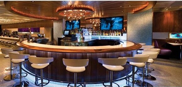 mẫu quầy bar hình chữ O