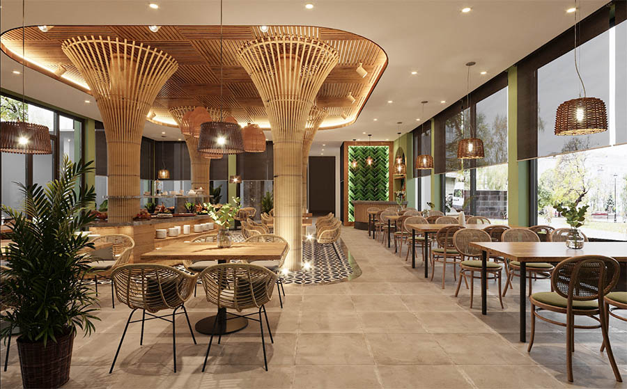 thiết kế nhà hàng buffet