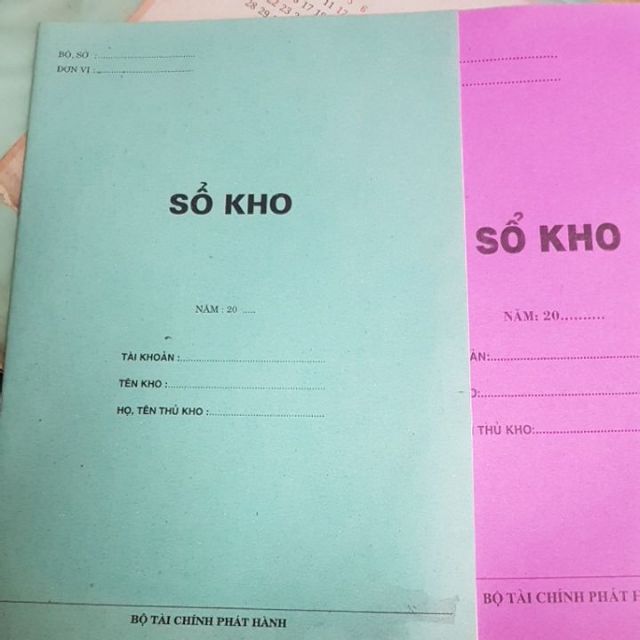 sổ kho thủ công