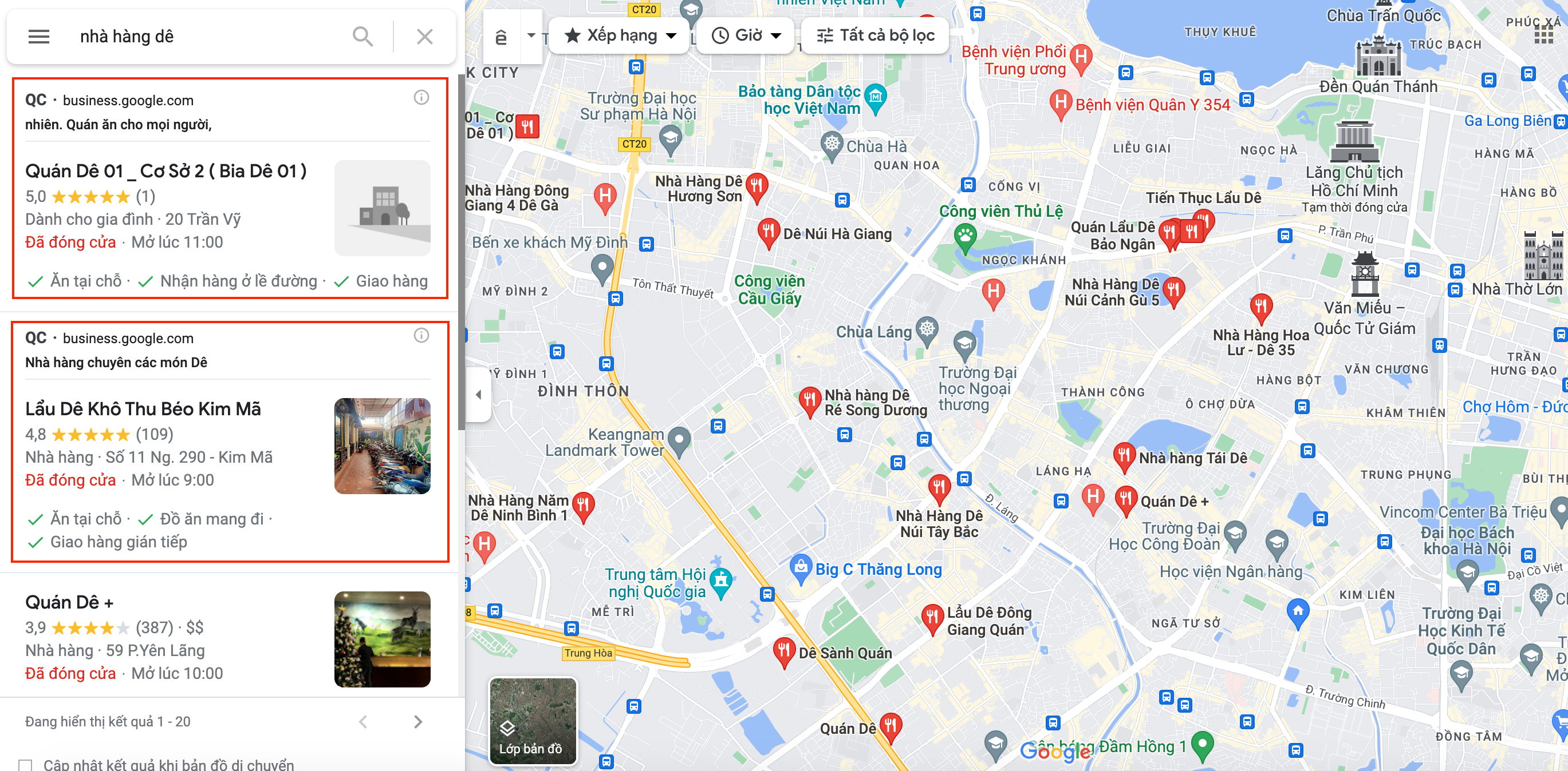 chiến dịch địa phương - quảng cáo google
