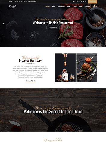 Mẫu thiết kế website nhà hàng 1