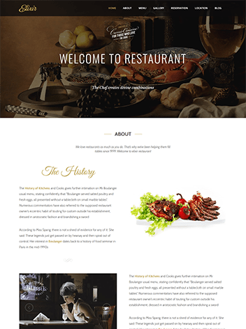 Mẫu thiết kế website nhà hàng 2
