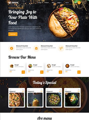 Mẫu thiết kế website nhà hàng 4