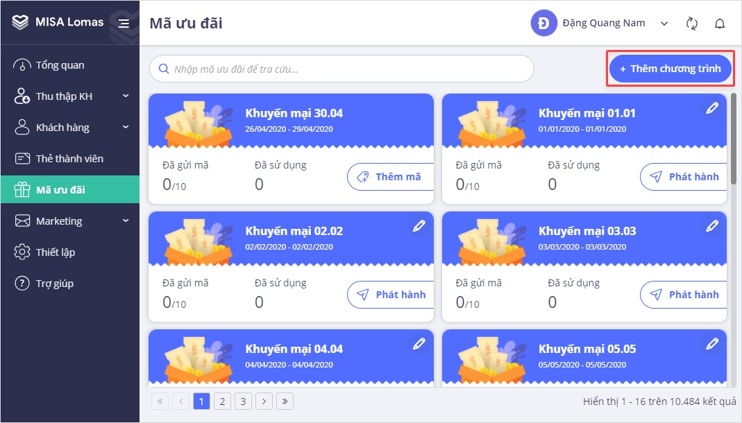 Quản lý các chương trình khuyến mãi tại Spa
