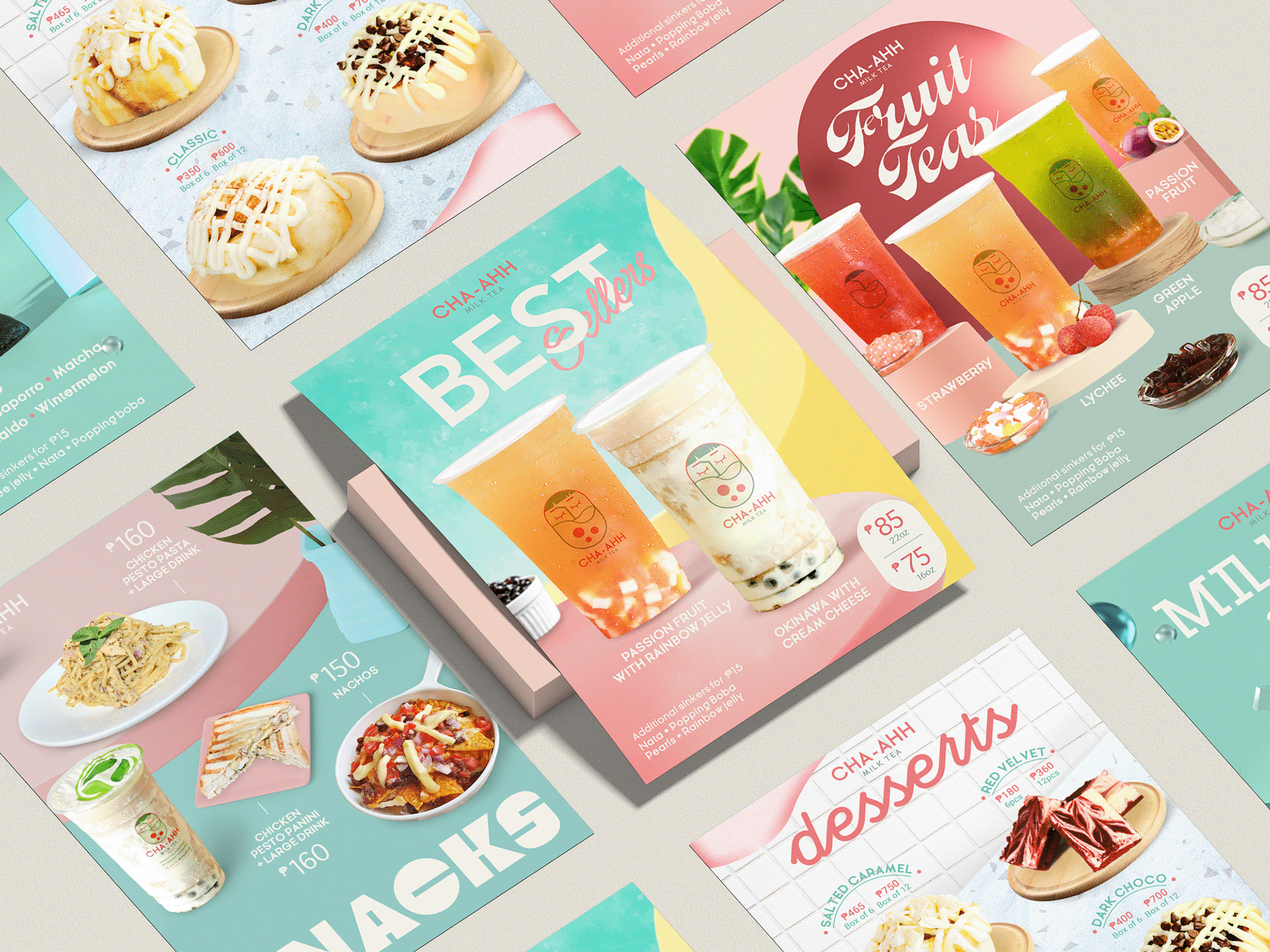 Thiết kế menu trà sữa online bằng cách thiết kế đồ họa