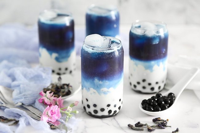 Trà sữa hoa đậu biếc