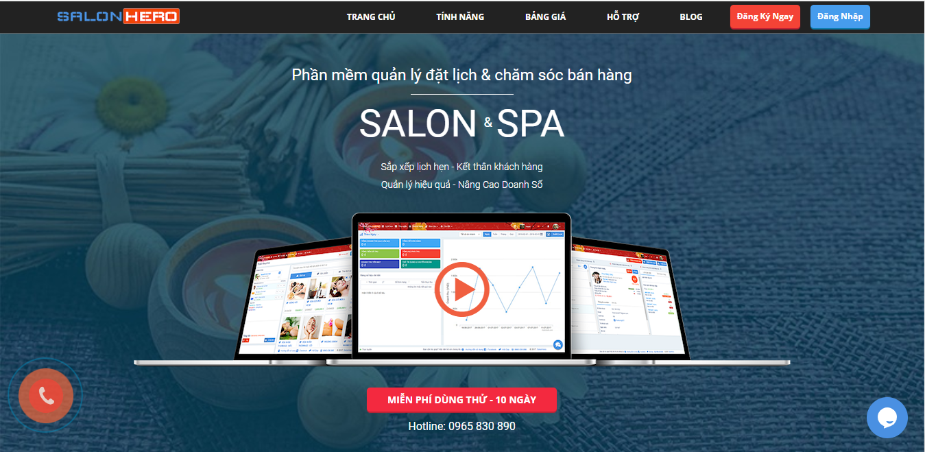 Phần mềm quản lý tiệm nail SalonHero