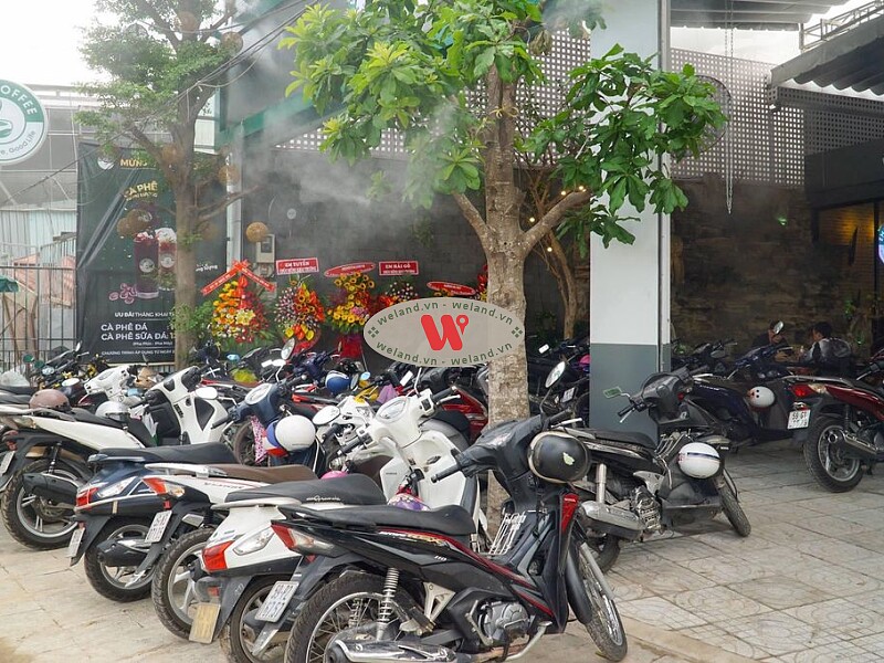 Quán cafe có chỗ để xe