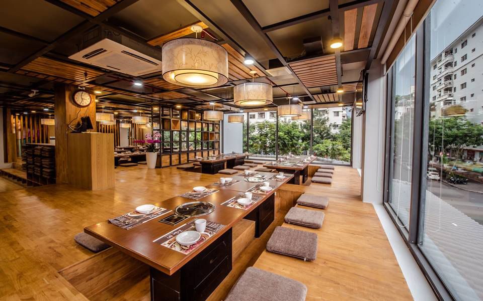 Thiết kế nhà hàng Hàn Quốc ngồi bệt