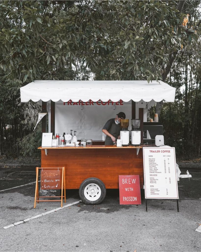 loại hình xe đẩy của quán cafe cóc