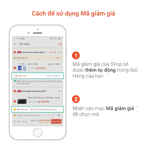 Cách sử dụng mã giảm giá ShopeeFood