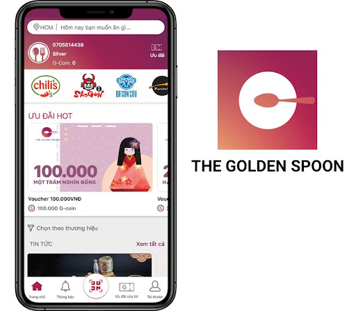 Ứng dụng đặt bàn The Golden Spoon