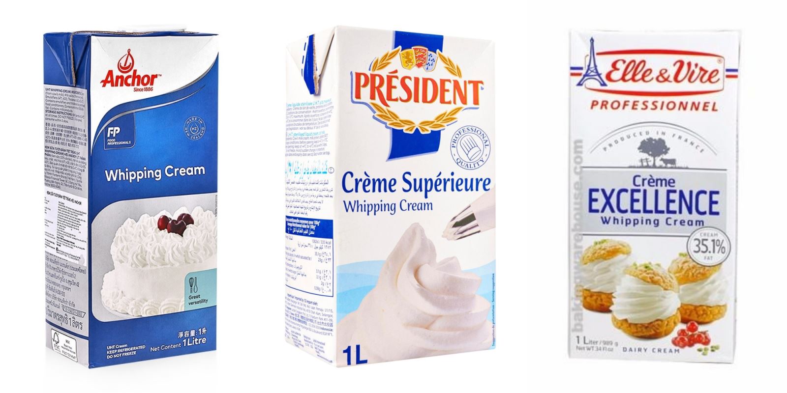 Các loại whipping cream