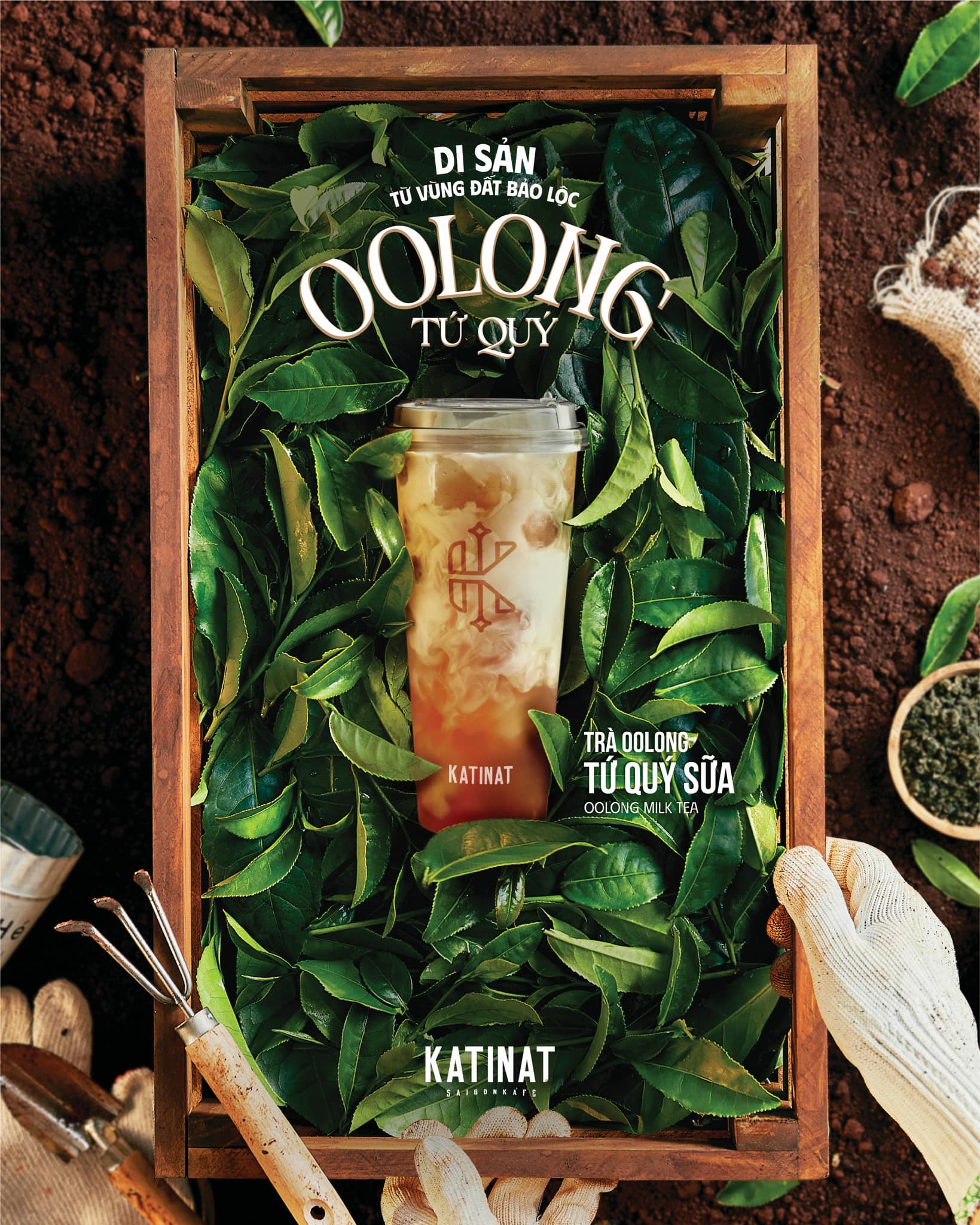 Trà oolong tứ quý sữa best seller katinat