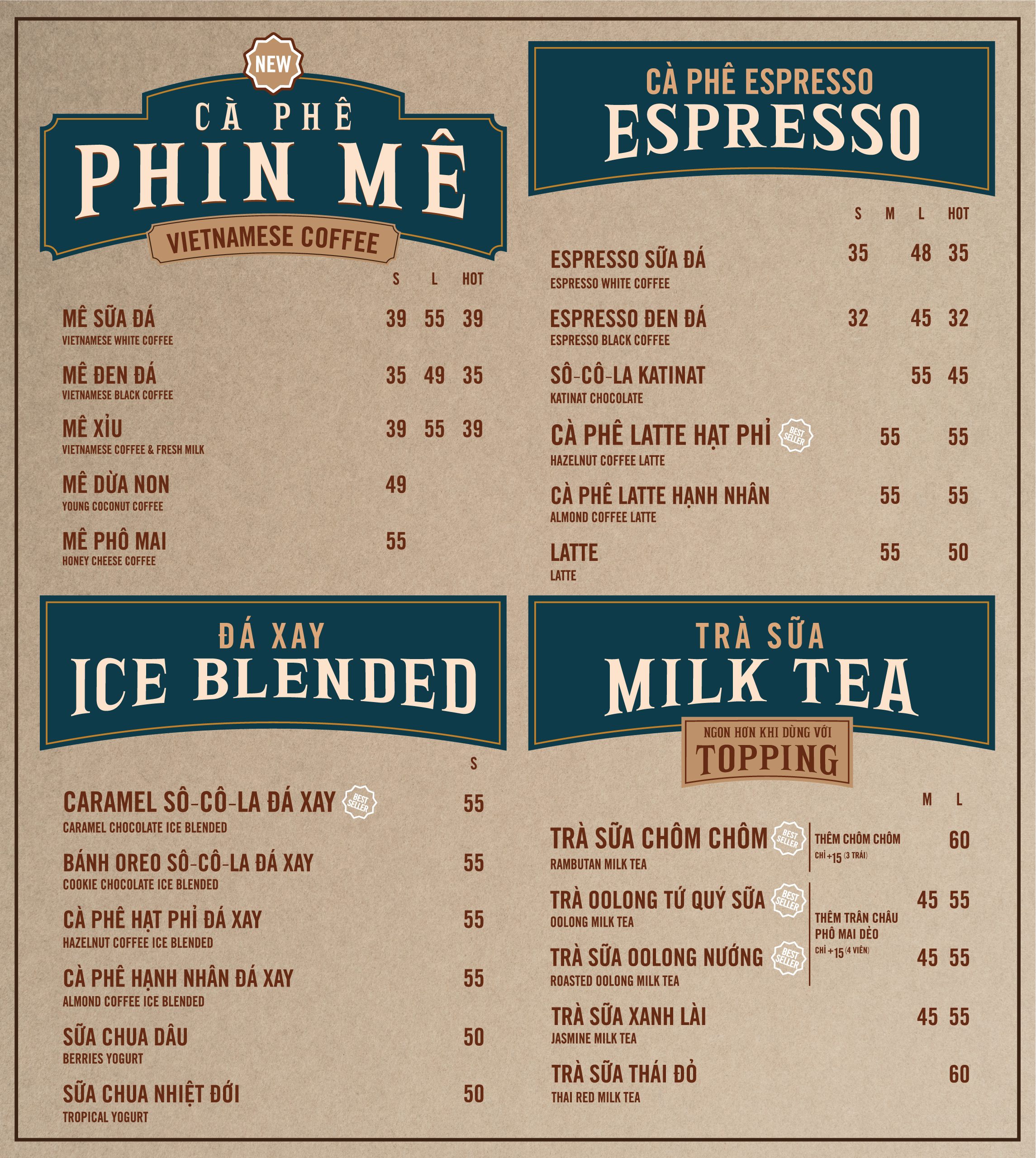 menu katinat