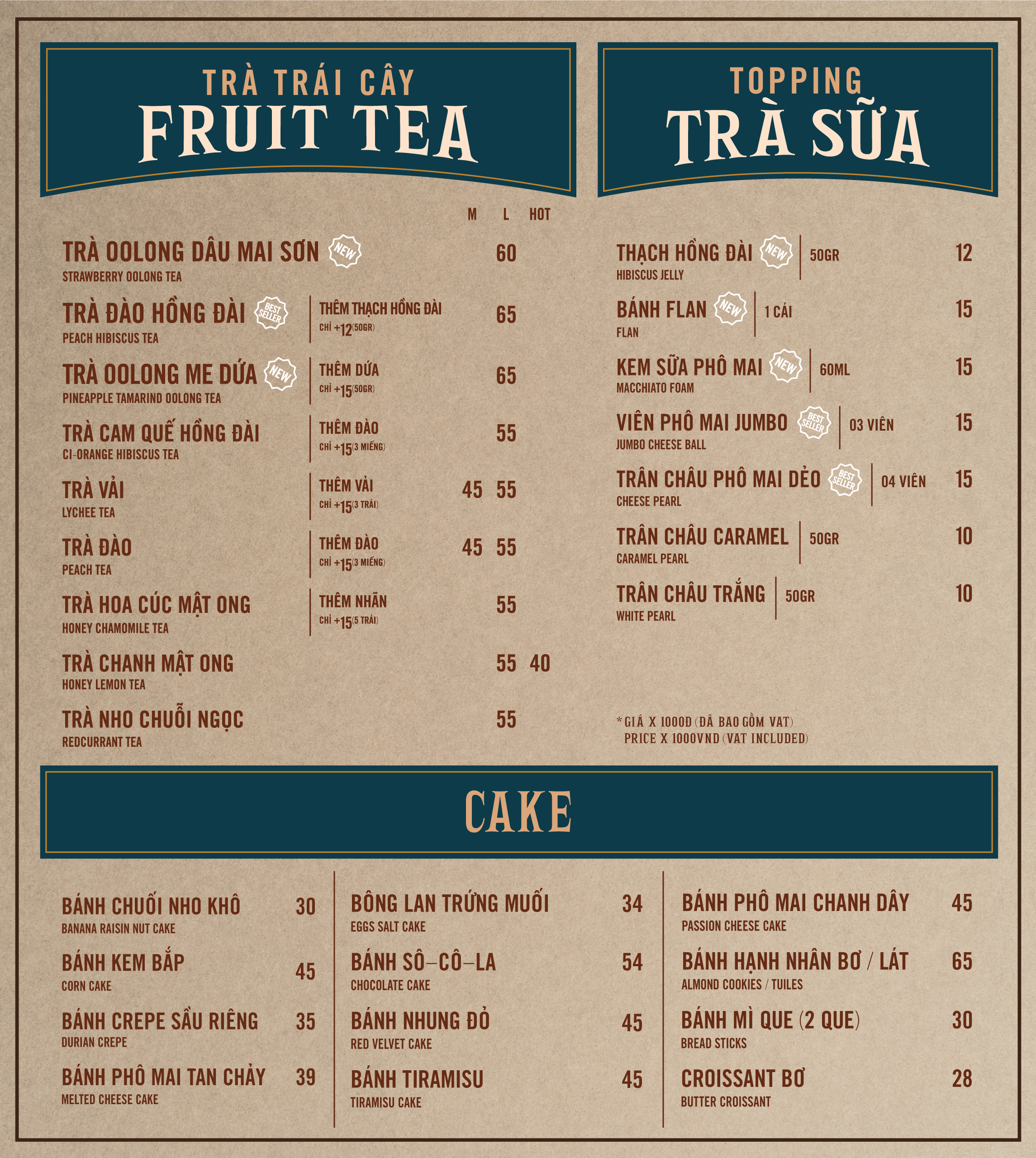 menu katinat saigon kafe