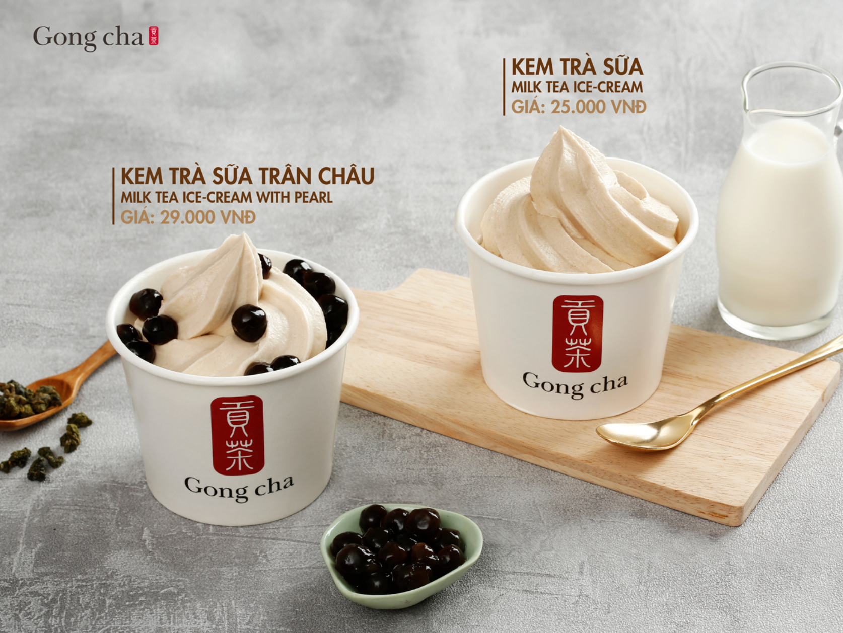 kem trà sữa trân châu