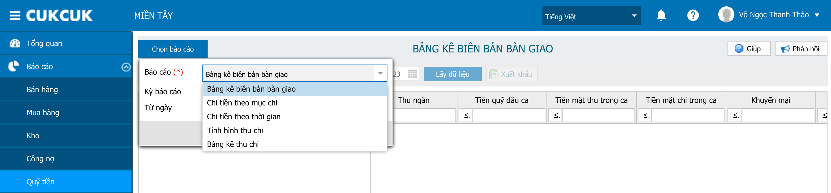 Biên bản bàn giao ca