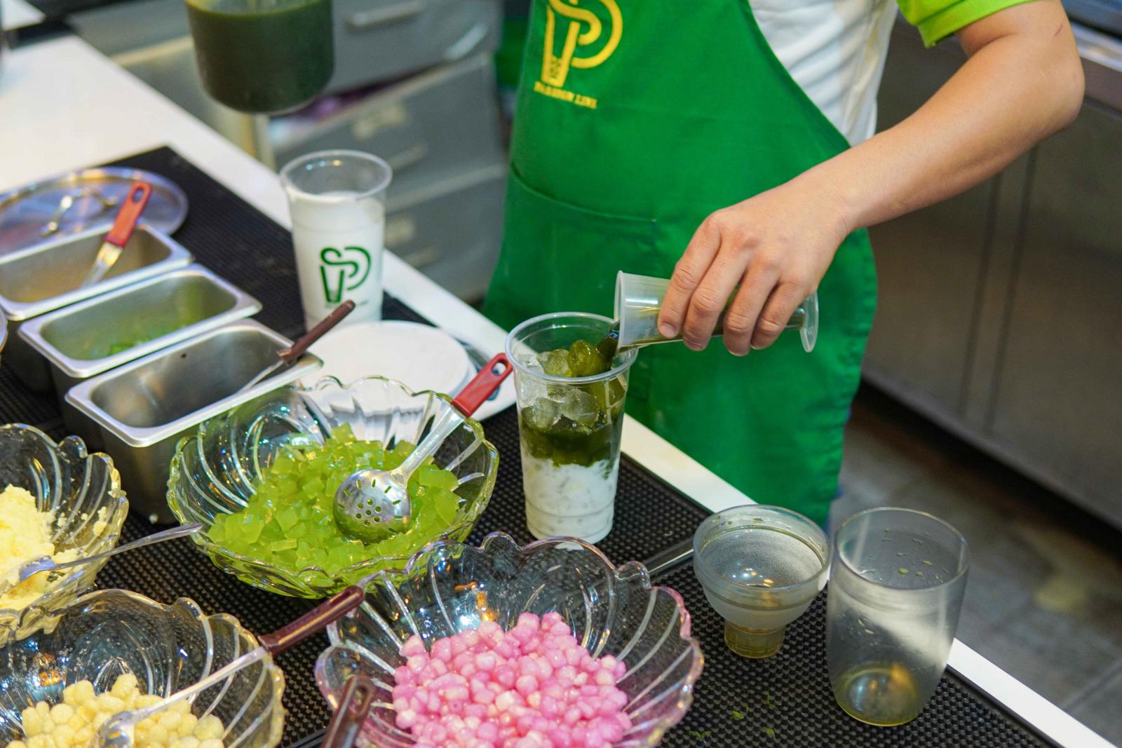 thiết bị pha chế nước rau má nhượng quyền