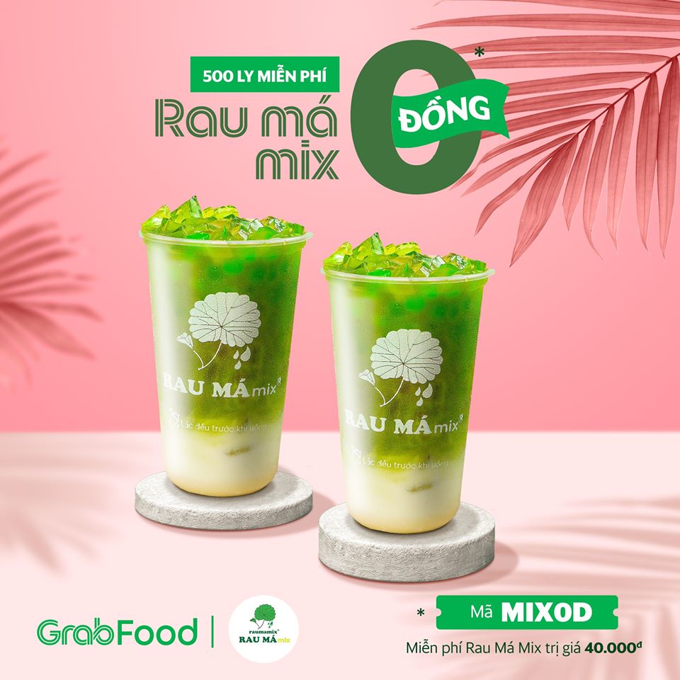 marketing nhượng quyền rau má mix