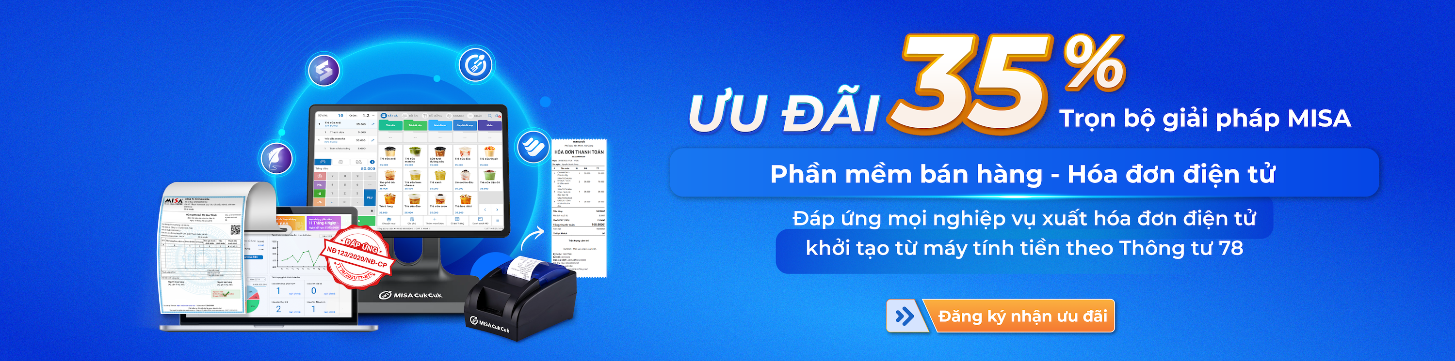 Trọn bộ giải pháp hóa đơn điện tử - phần mềm quản lý nhà hàng MISA CukCuk