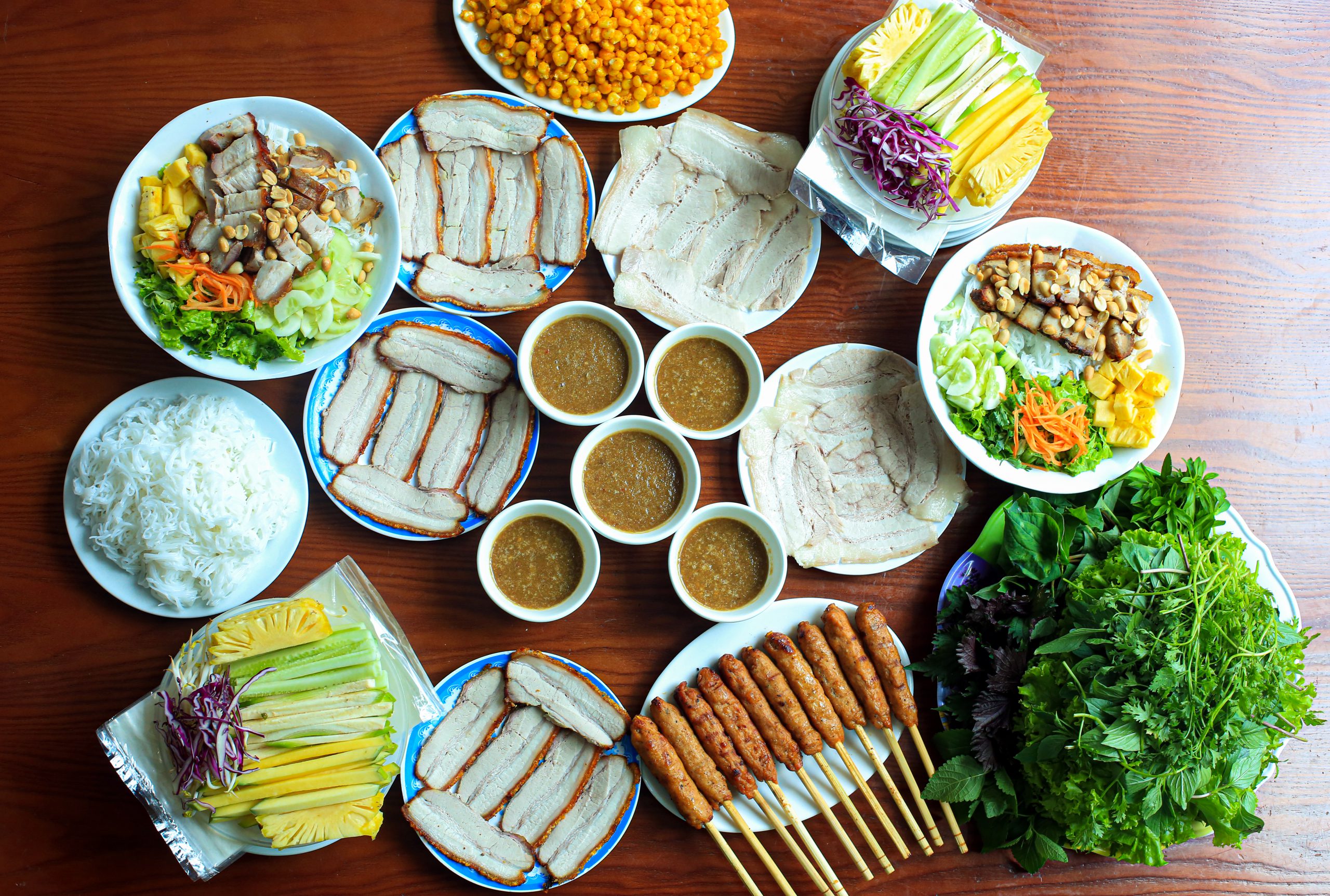 Menu bánh tráng hoàng bèo