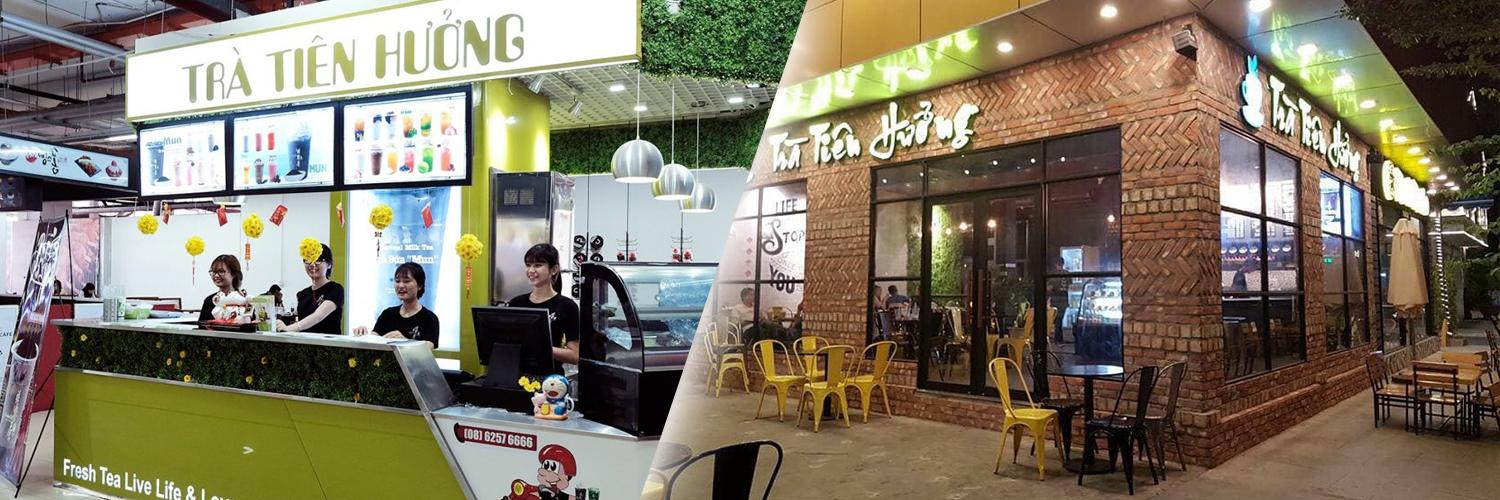 mặt bằng kinh doanh nhượng quyền trà sữa tiên hưởng