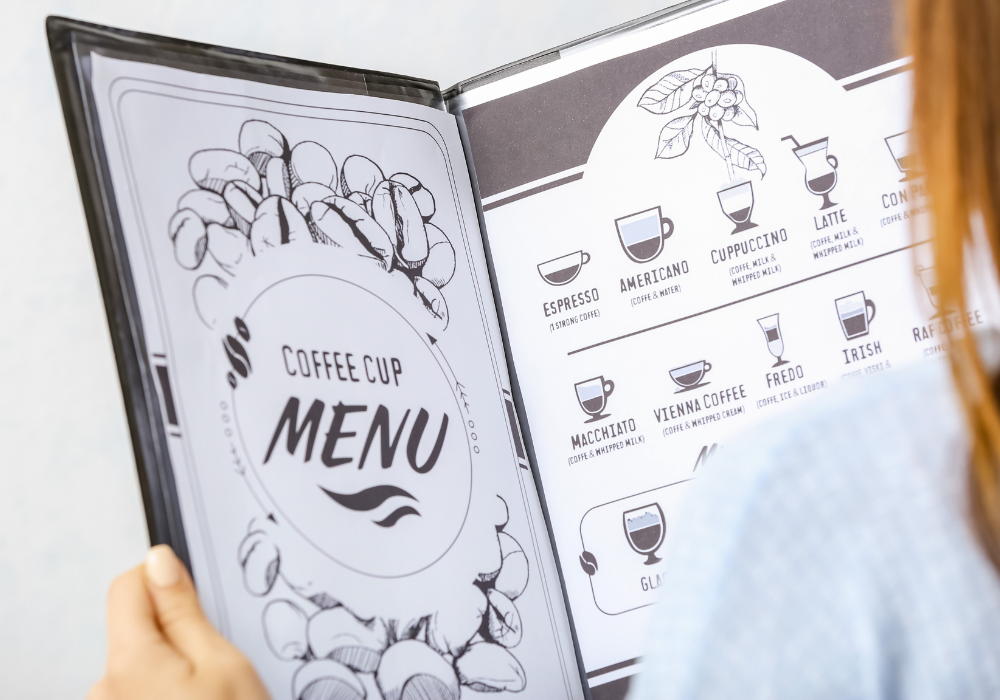 Quản lý menu quán cafe