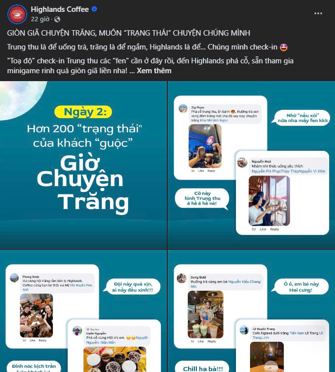 Ví dụ content quảng cáo quán cafe