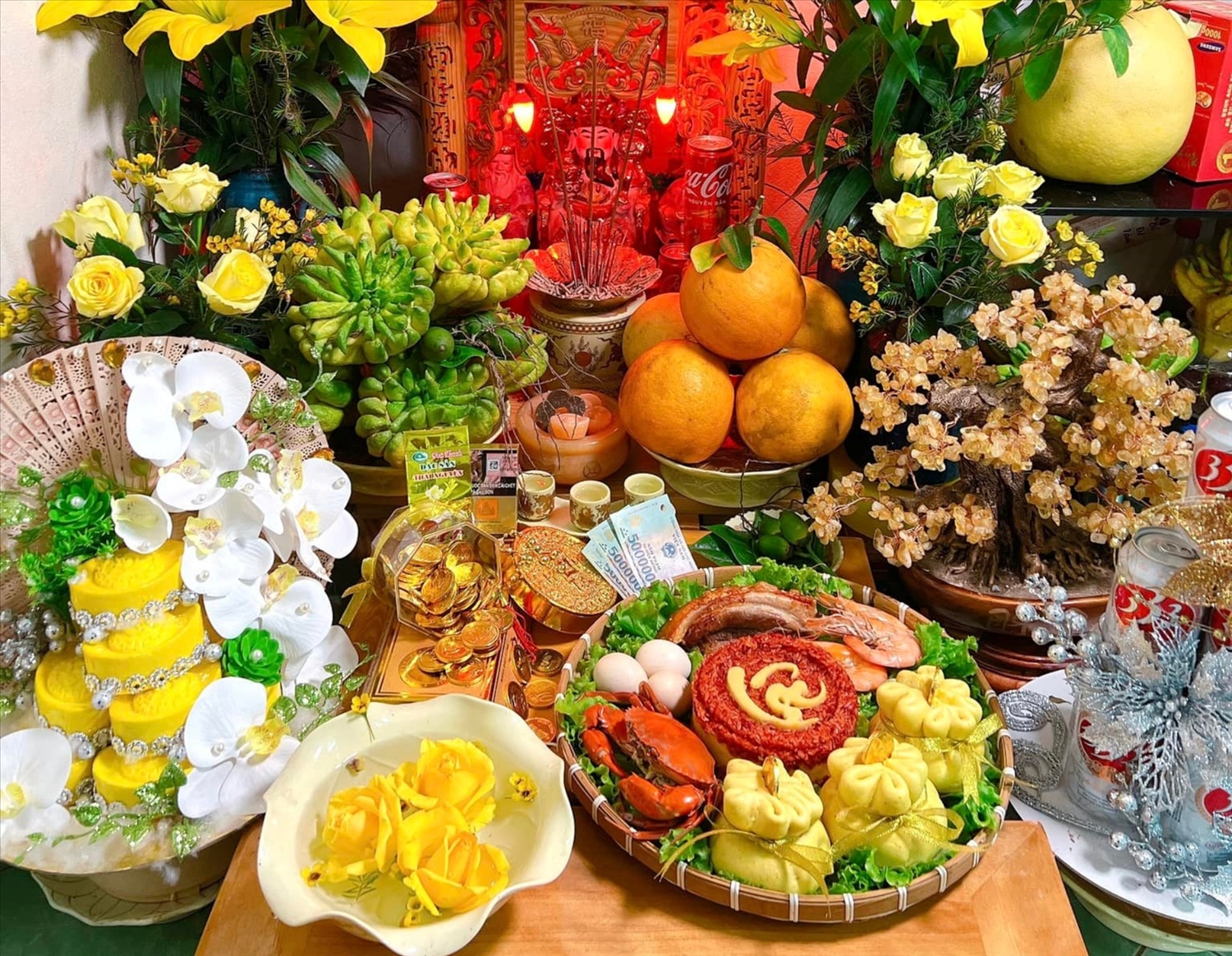 mâm cúng xin lộc buôn bán