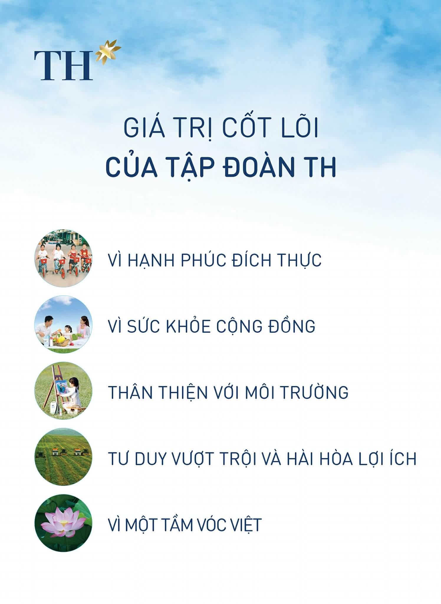 5 giá trị cốt lõi của TH true Milk