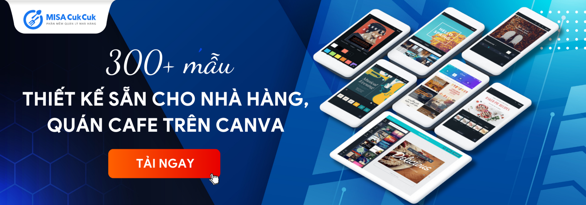 thiết kế menu bằng canva