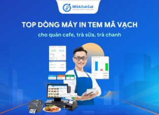Các dòng máy in tem nhãn mã vạch cho quán cafe, trà chanh, trà sữa