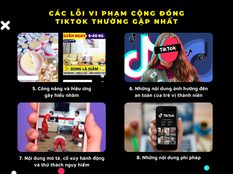 các lỗi vi phạm tiêu chuẩn tiktok cộng đồng thường gặp 2