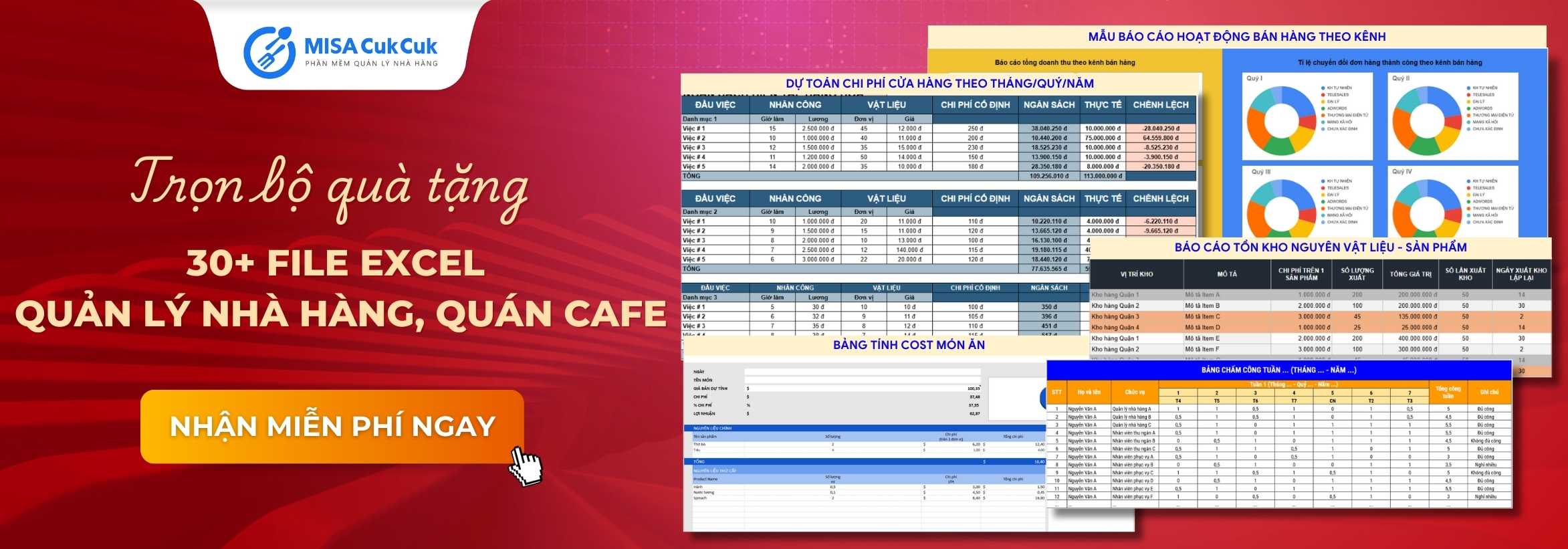 Trọn bộ 30+ file excel quản lý vận hành