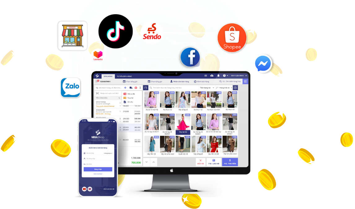 Phần mềm MISA eShop giúp các cửa hàng đồng bộ bán hàng đa kênh