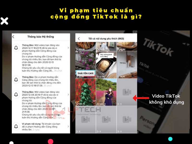 vi phạm tiêu chuẩn cộng đồng tiktok